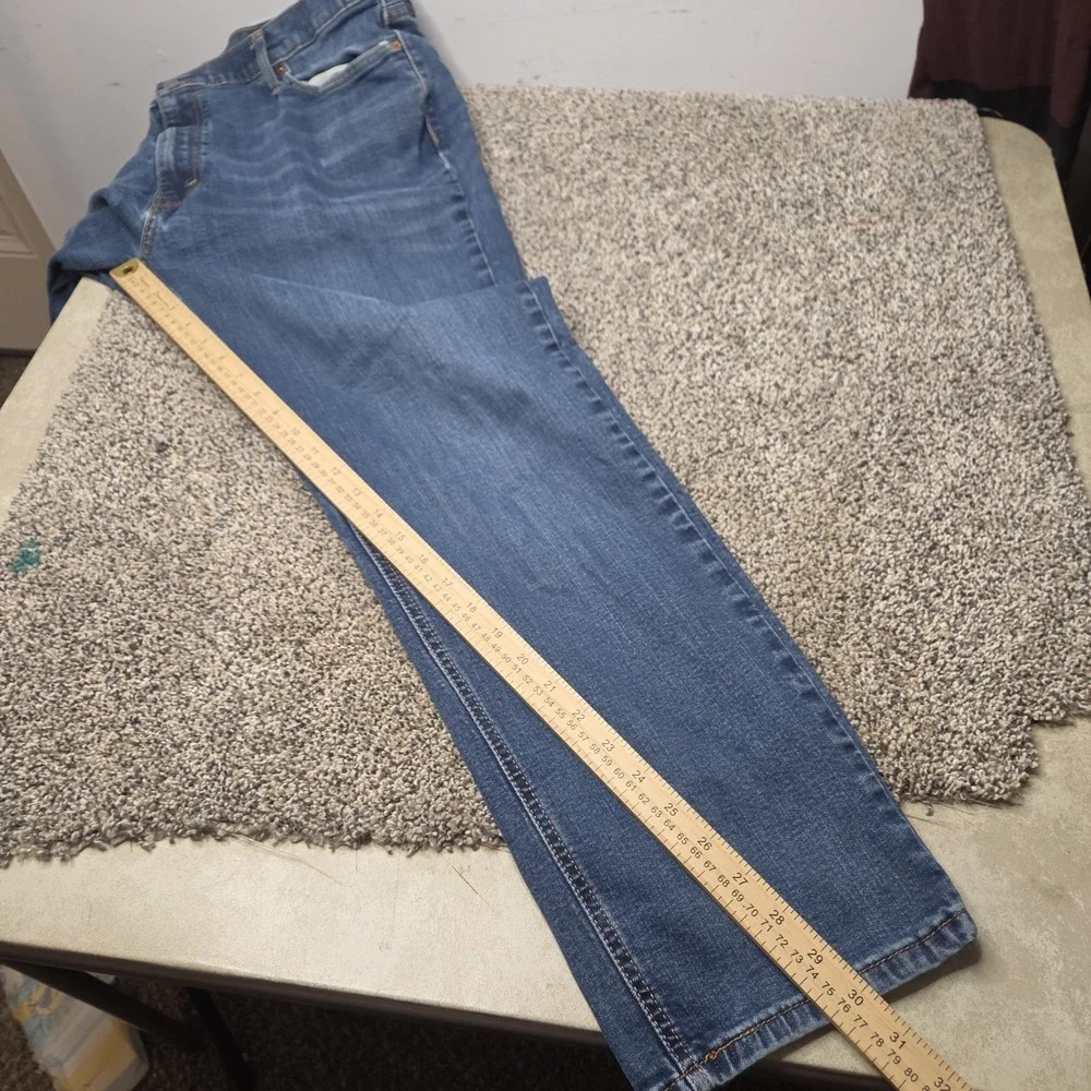 Levis‎ 541 Athletic Taper Mens Blue Jeans 42x32 Medium Wash Stretch Denim